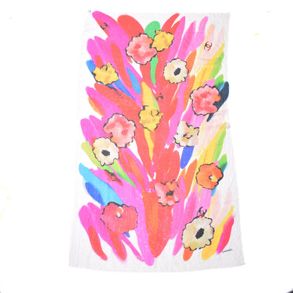 Chanel Silk Camellia Logo Scarf Multicolor 1 of 4