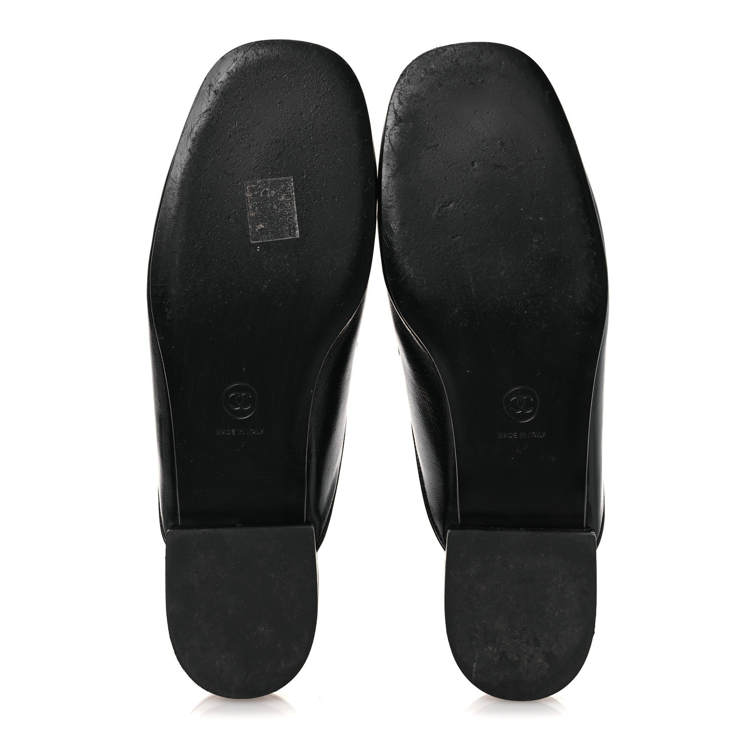 Chanel Shiny Calfskin Crystal CC Mules 41 Black 7 of 12
