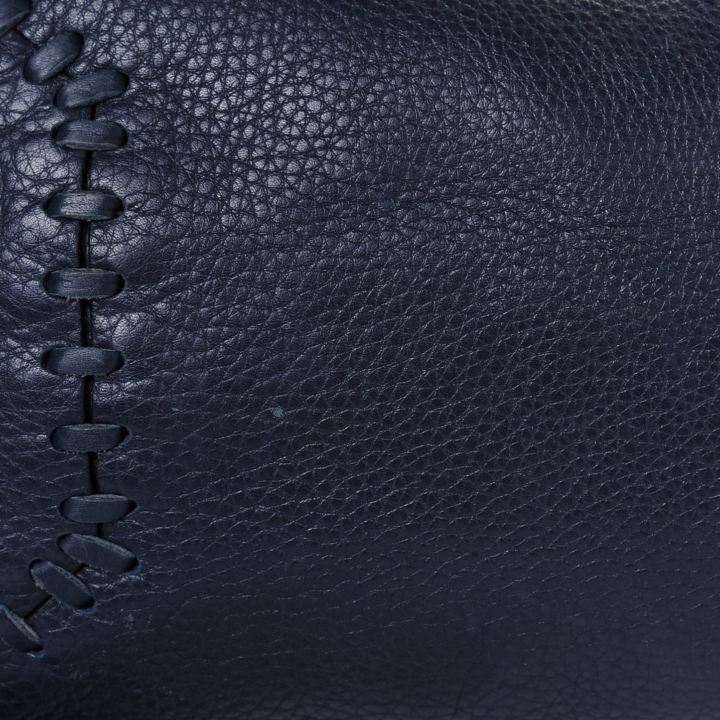 Grained Calfskin Rockstud C-Rockee Fringe Tote Deep Blue