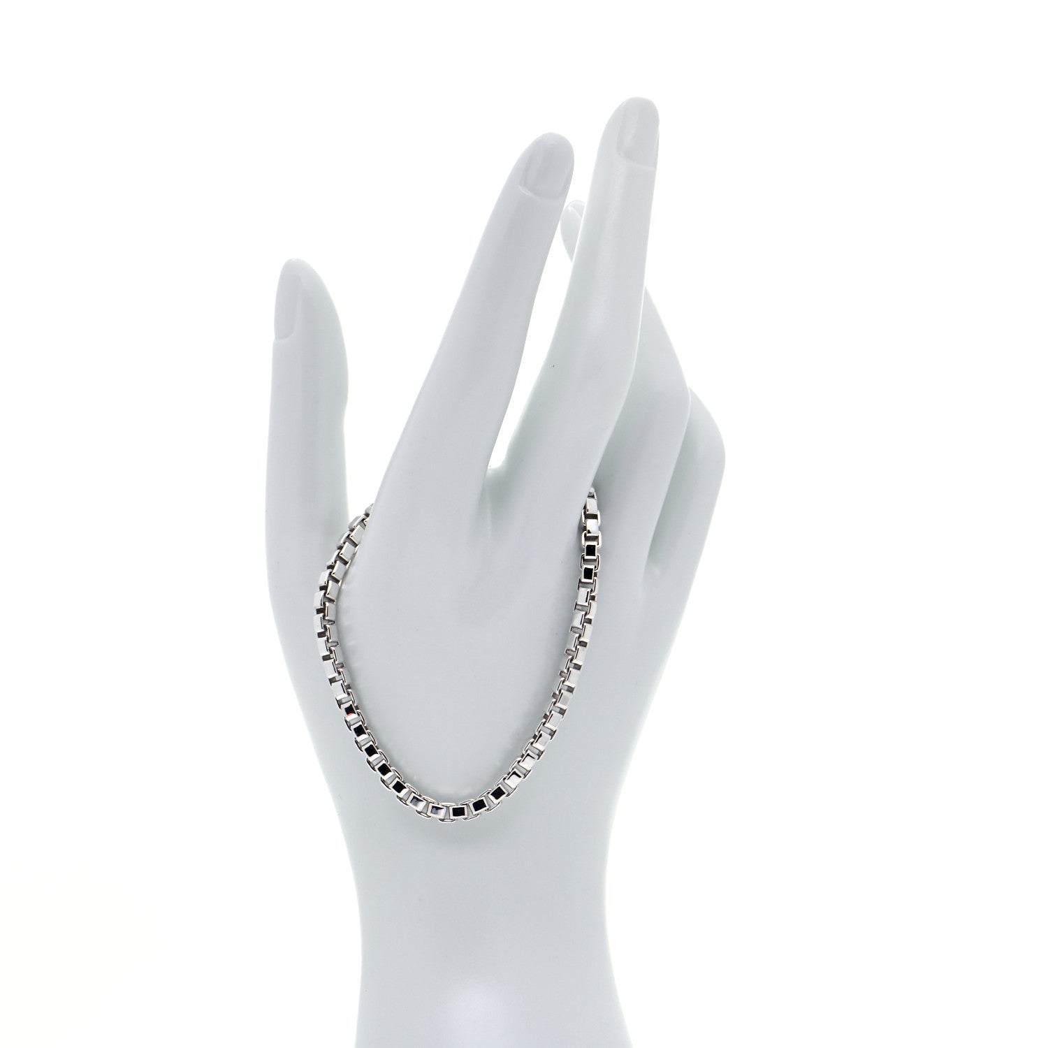 Tiffany Sterling Silver 4mm Venetian Link Bracelet 2 of 5