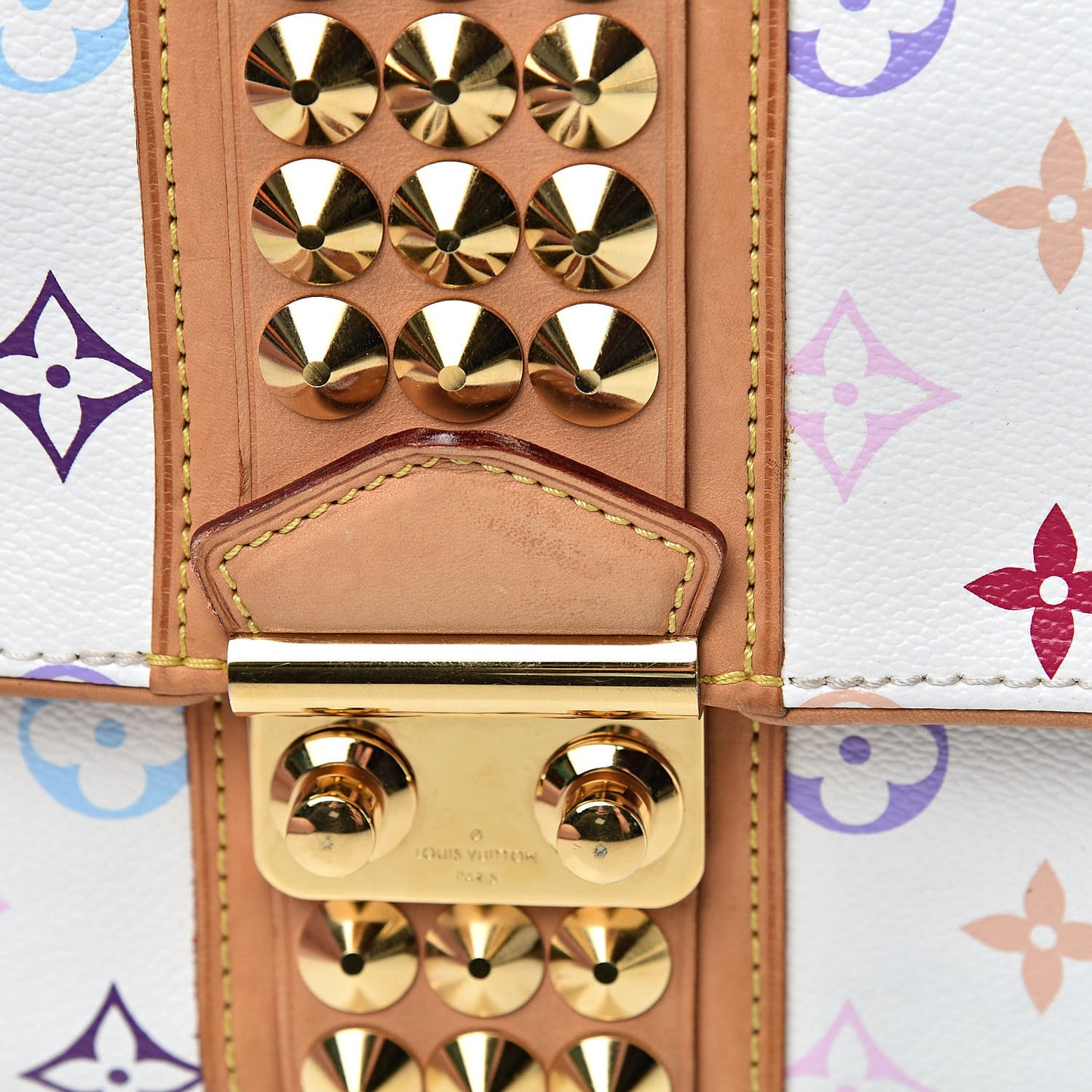 Monogram Multicolor Courtney Clutch White
