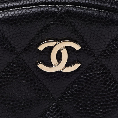 Chanel Caviar Quilted Zip Around Classic Coin Purse Black 8 of 9