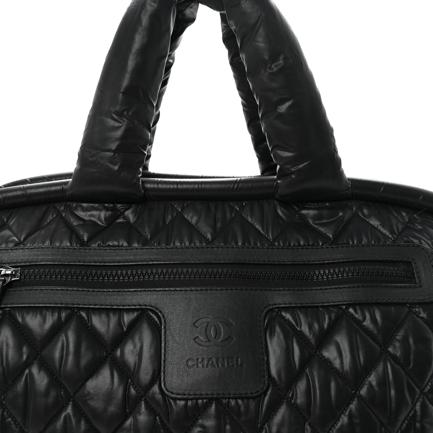 Nylon Quilted Medium Coco Cocoon Tote Black