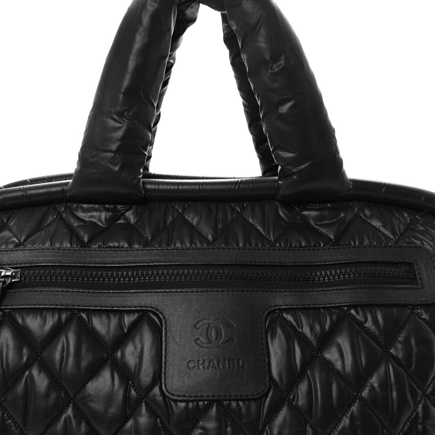 Chanel Nylon Quilted Medium Coco Cocoon Tote Black 7 of 9