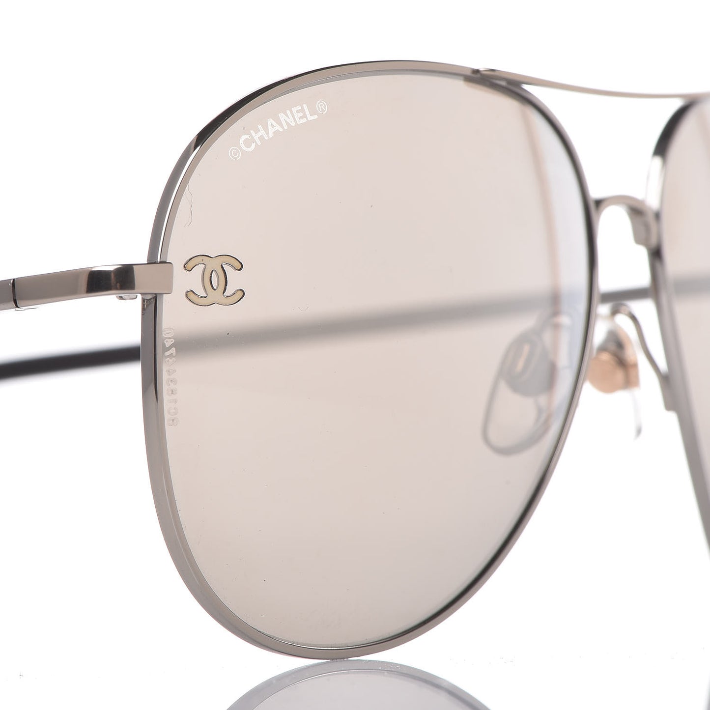 Metal Aviator CC Sunglasses 4189-T-Q Silver