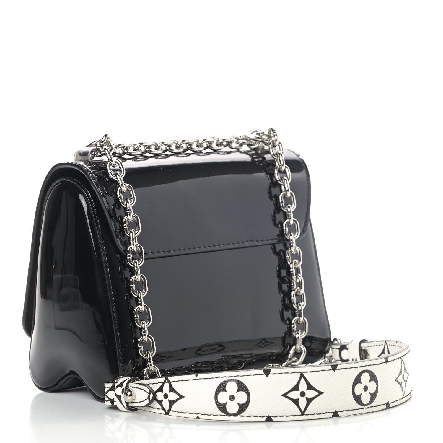 Louis Vuitton Patent Monogram Twist Shoulder Bag PM Black 3 of 10