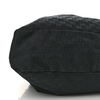 Gucci Monogram Large Horsebit Chain Hobo Black 9 of 15