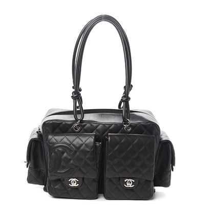 Chanel Calfskin Quilted Large Cambon Multipocket Reporter Black 1 of 13