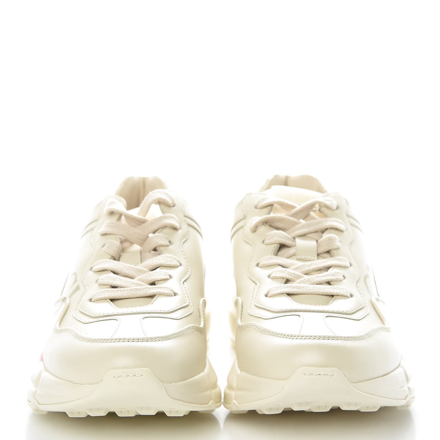 Calfskin Logo Womens Rhyton Sneakers 36 Ivory