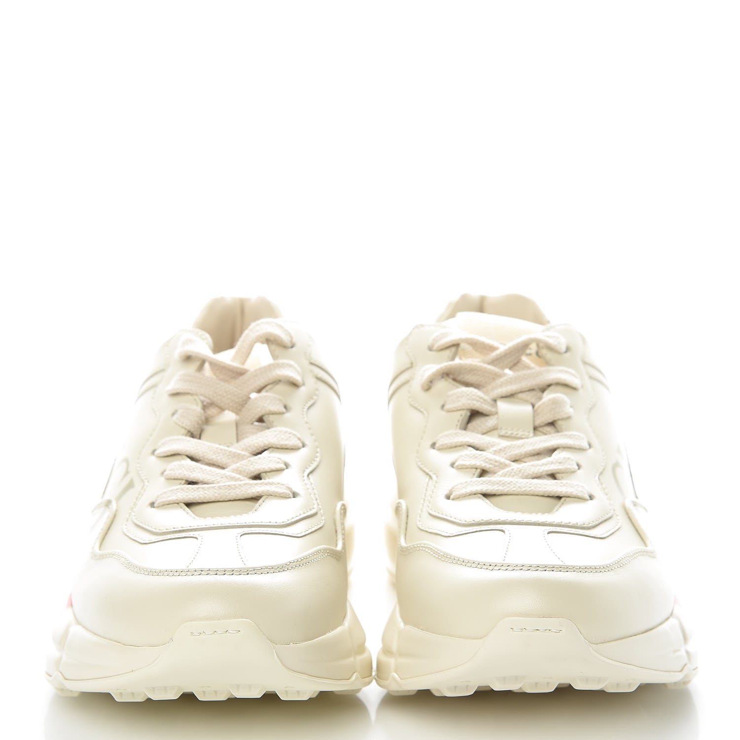 Gucci Calfskin Logo Womens Rhyton Sneakers 36 Ivory 2 of 9