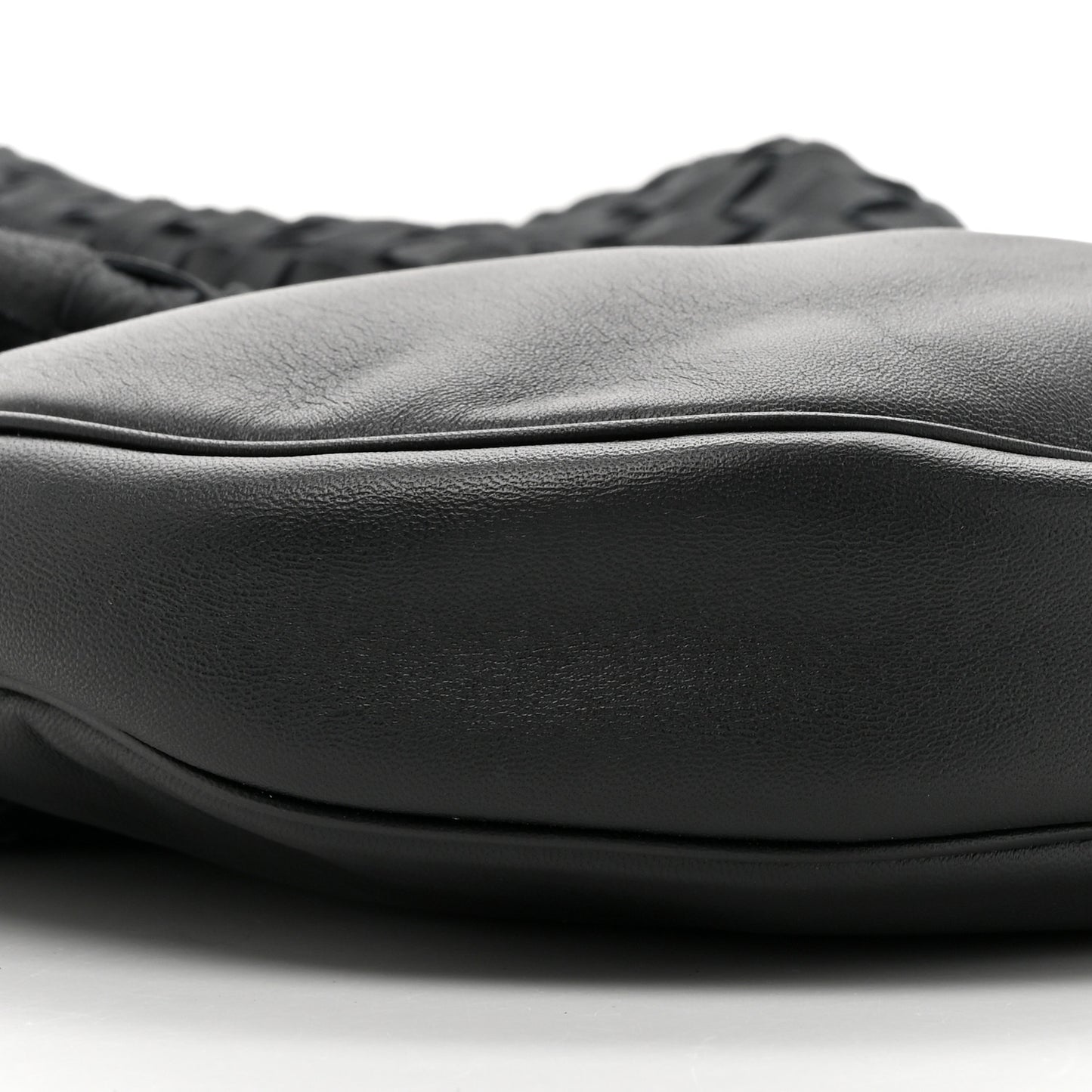 Nappa Intrecciato Foulard Hobo Bag Black