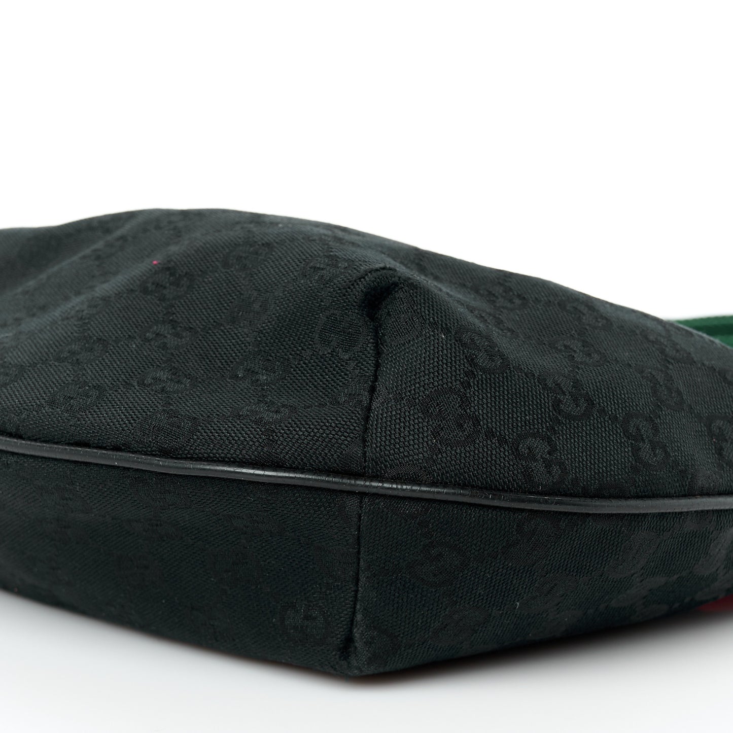 Monogram Web Medium Half Moon Hobo Black