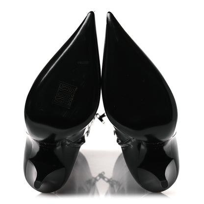 Saint Laurent Vitello Marilyn Raven 110 Buba Knee High Boots 37 Black 7 of 10