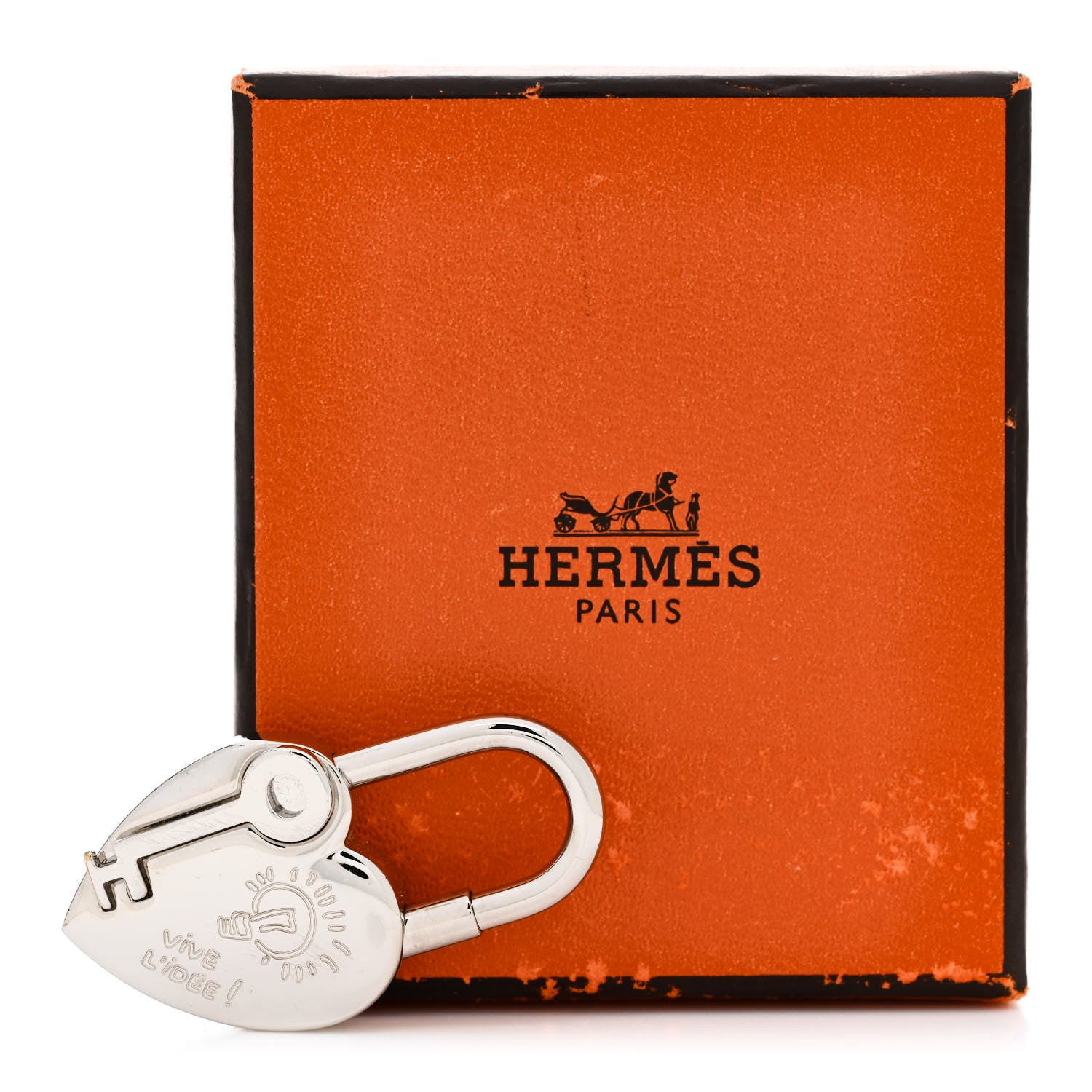 Hermes Palladium Annee De La Fantaisie Heart Cadena Lock 4 of 4