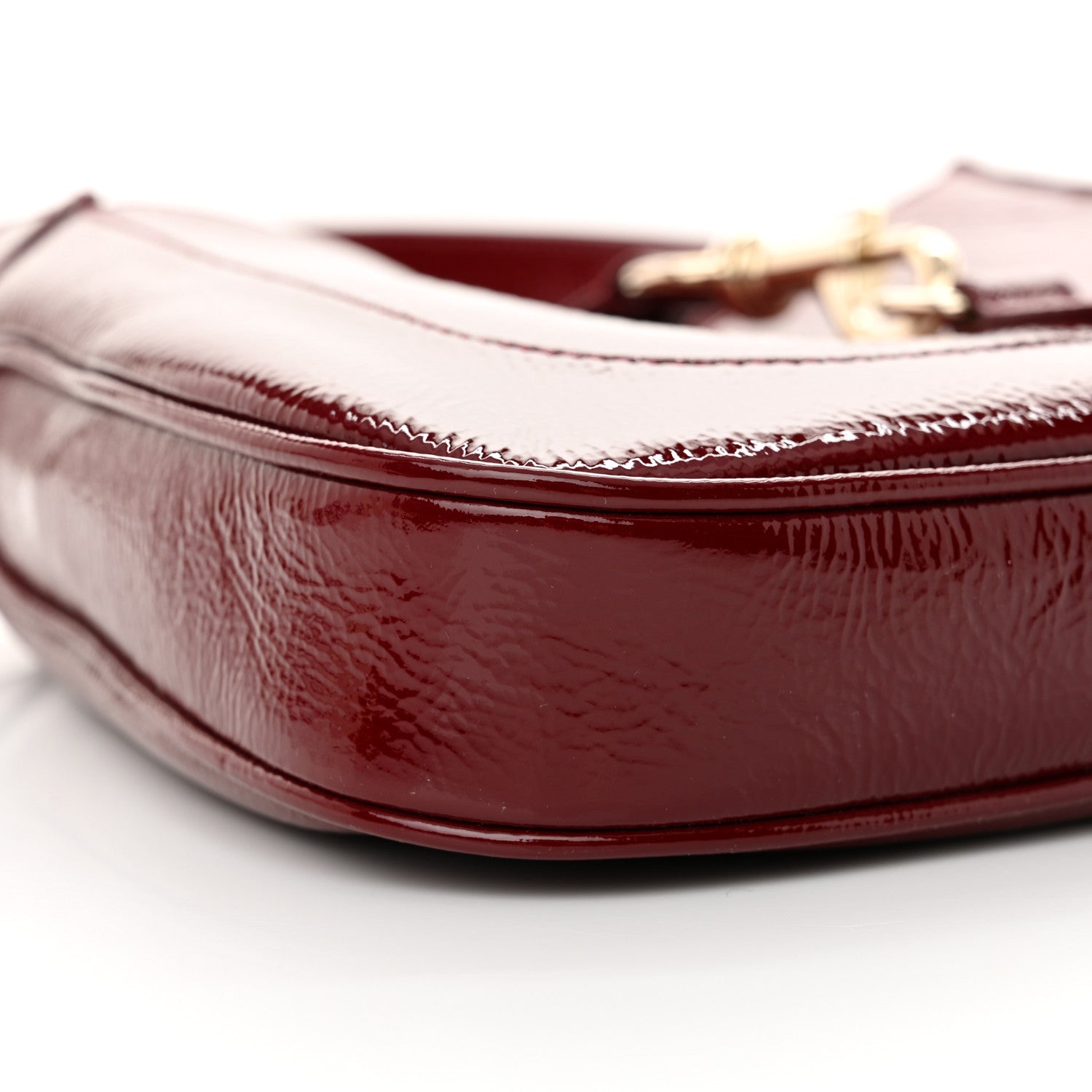 Gucci Patent Calfskin Small Jackie Shoulder Bag Rosso 9 of 12