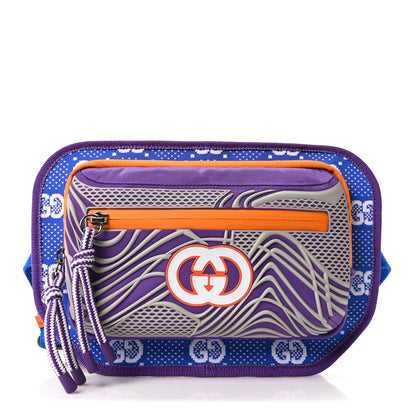 Gucci Jersey GG Monogram All Over Sporty Belt Bag Grey White Multicolor 1 of 10