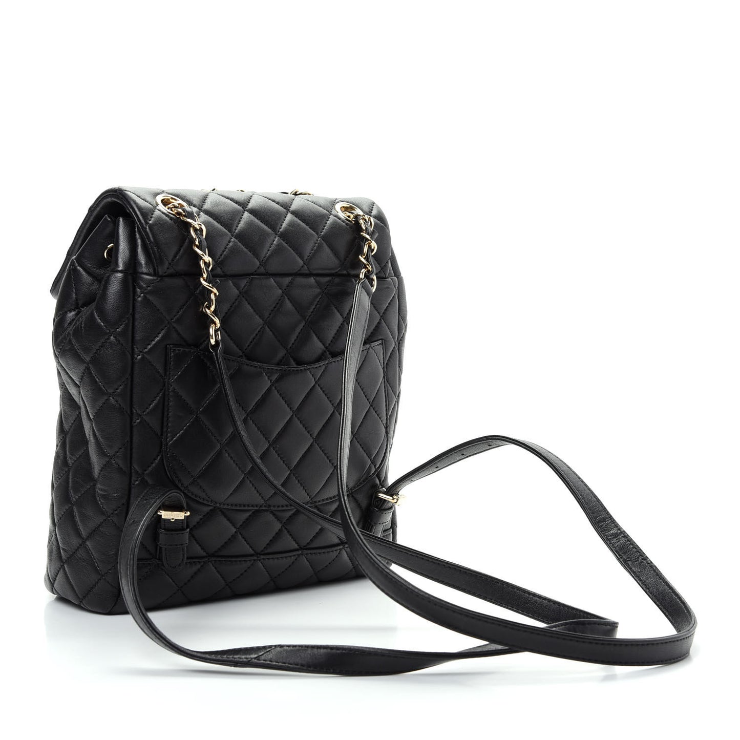Lambskin Quilted Small Urban Spirit Backpack Black