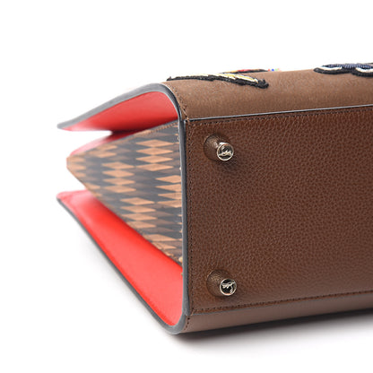 Christian Louboutin Nubuck Patch Small Eccusion Paloma Version Chatain 7 of 9