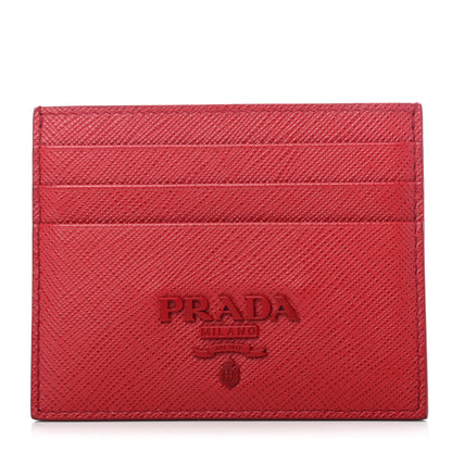 Prada Saffiano Shine Monochrome Card Holder Fuoco 1 of 4