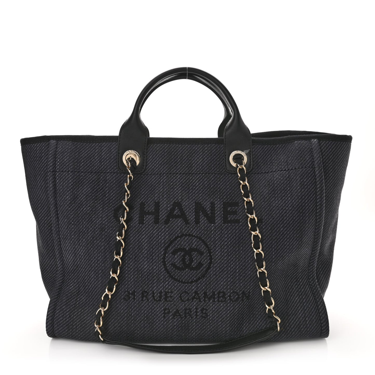 Canvas Medium Deauville Tote Black