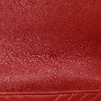 Chanel Calfskin Chevron Quilted Rock The Corner Flap Red 12 of 12