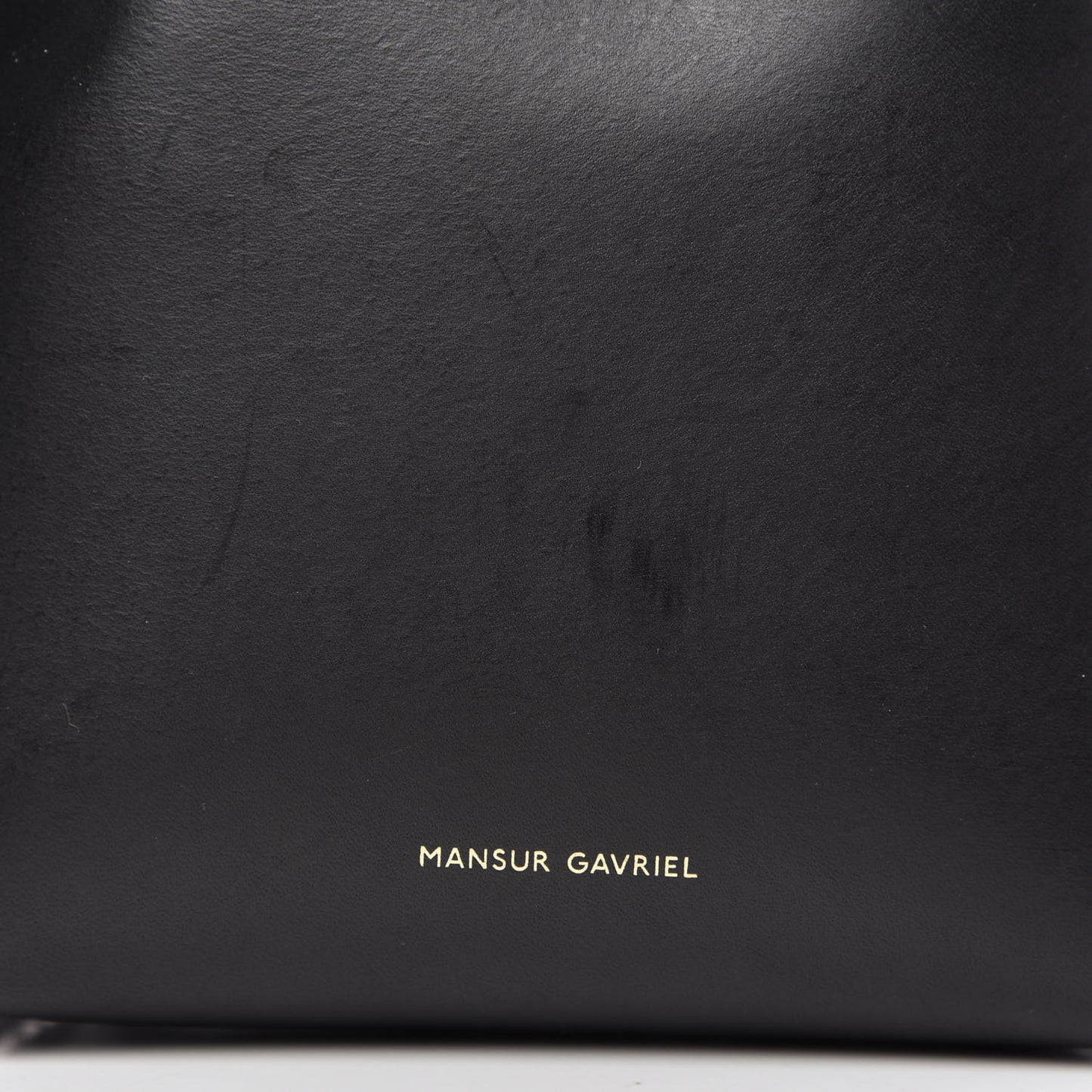 Vegetable Tanned Calfskin Mini Mini Bucket Bag Black Flamma