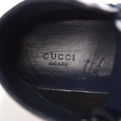 Gucci GG Plus Monogram Crocodile Embossed Coda Sneakers 39.5 Blue 10 of 12