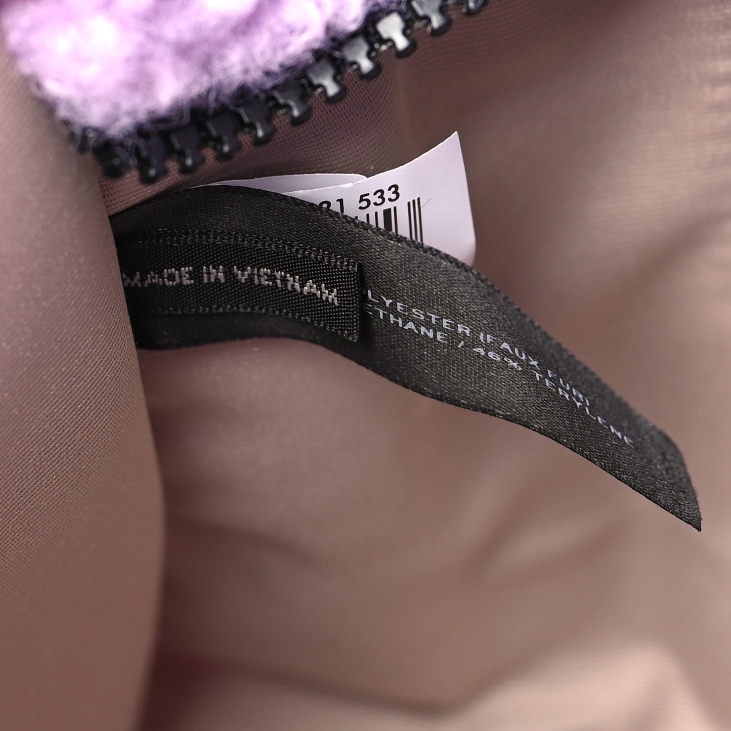 Polyester Cotton Small The Teddy Traveler Tote Bag Lilac