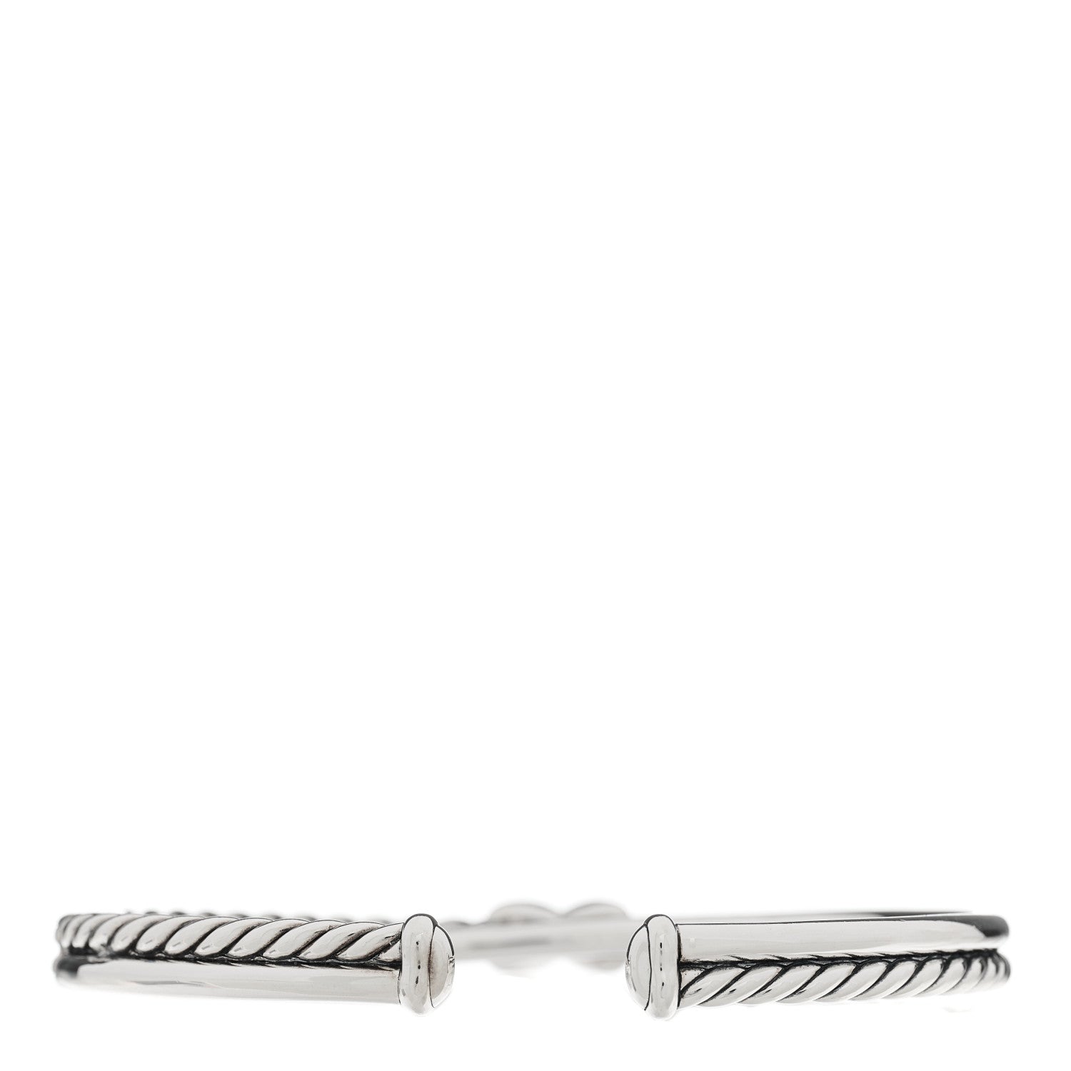 David Yurman Sterling Silver Diamond Petite X Center Station Bracelet 2 of 4
