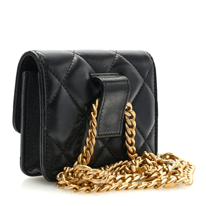 Chanel Lambskin Enamel Quilted Pending CC Flap Belt Bag Black 3 of 9