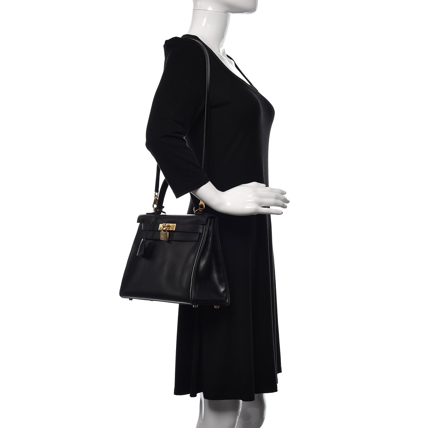 Hermes Box Kelly Retourne 28 Black 2 of 43