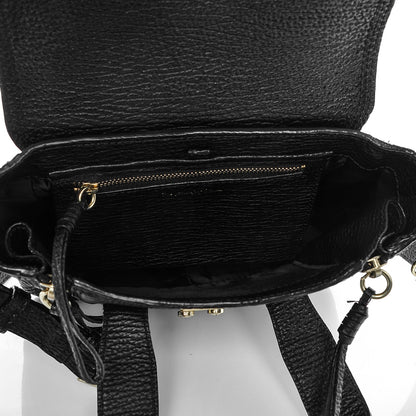 3.1 Phillip Lim 3.1 Textured Calfskin Mini Pashli Satchel Black 5 of 6