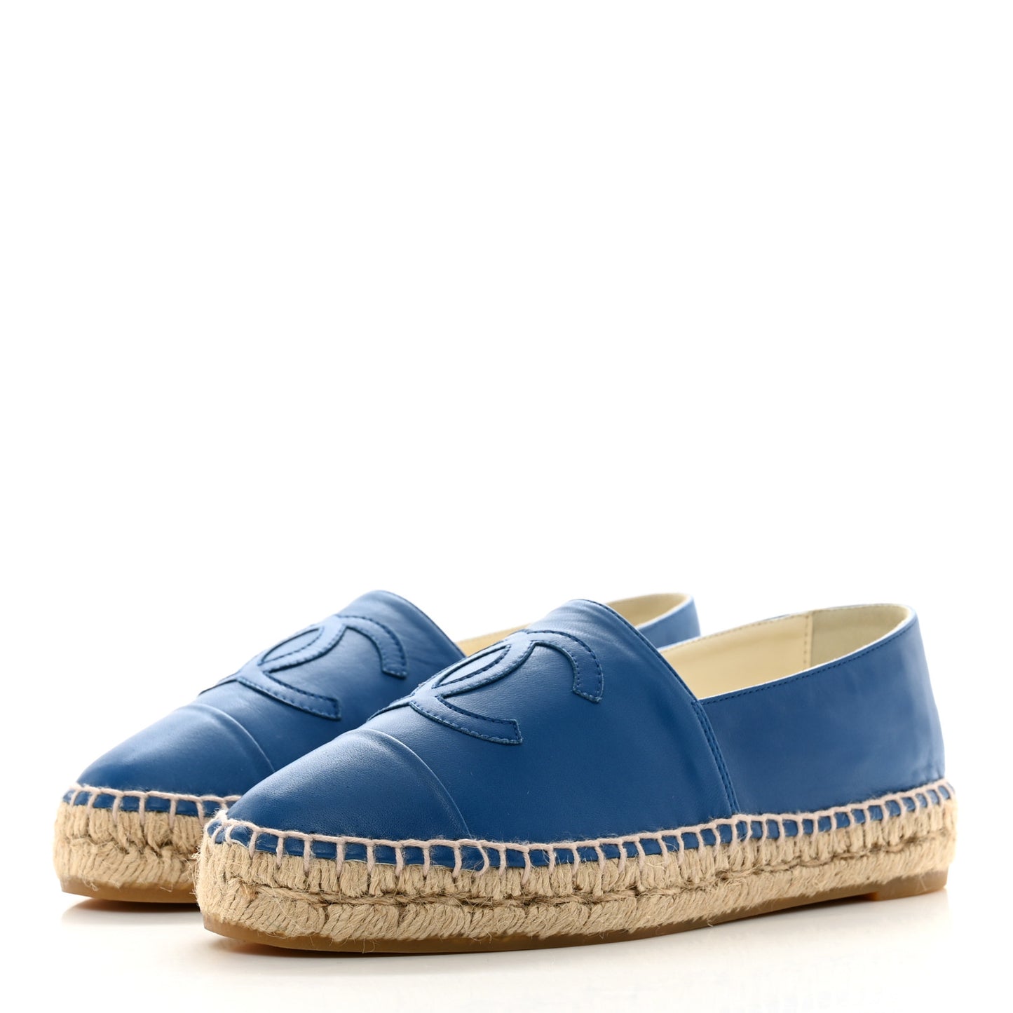 Lambskin CC Espadrilles 36 Blue