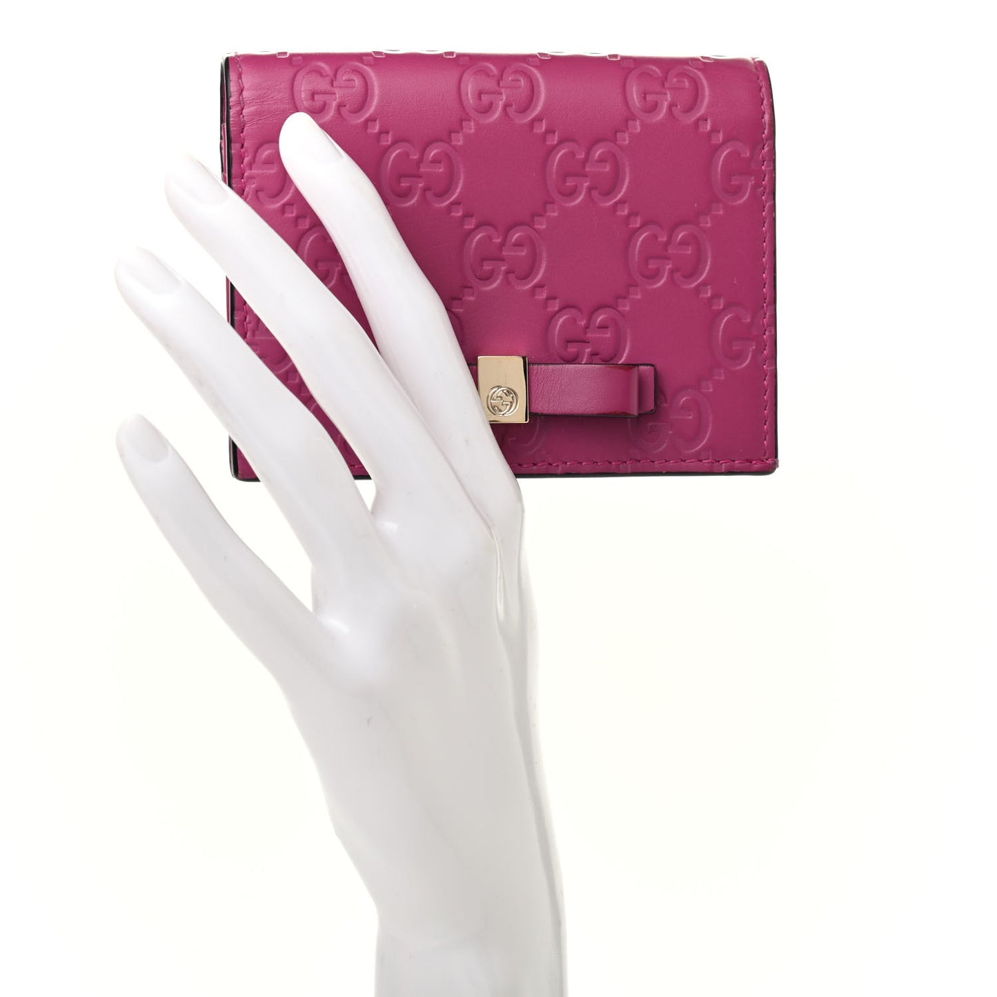 Guccissima Signature Bowy Card Case Wallet Purple