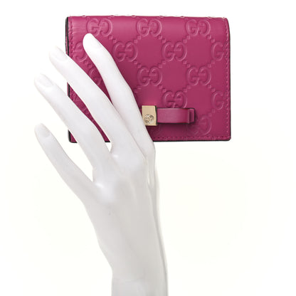Gucci Guccissima Signature Bowy Card Case Wallet Purple 2 of 7