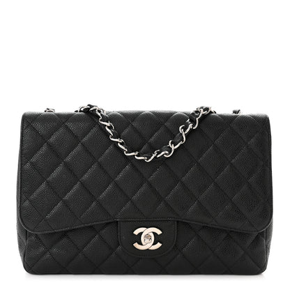 Chanel Caviar Quilted Jumbo Single Flap Black 1 of 10
