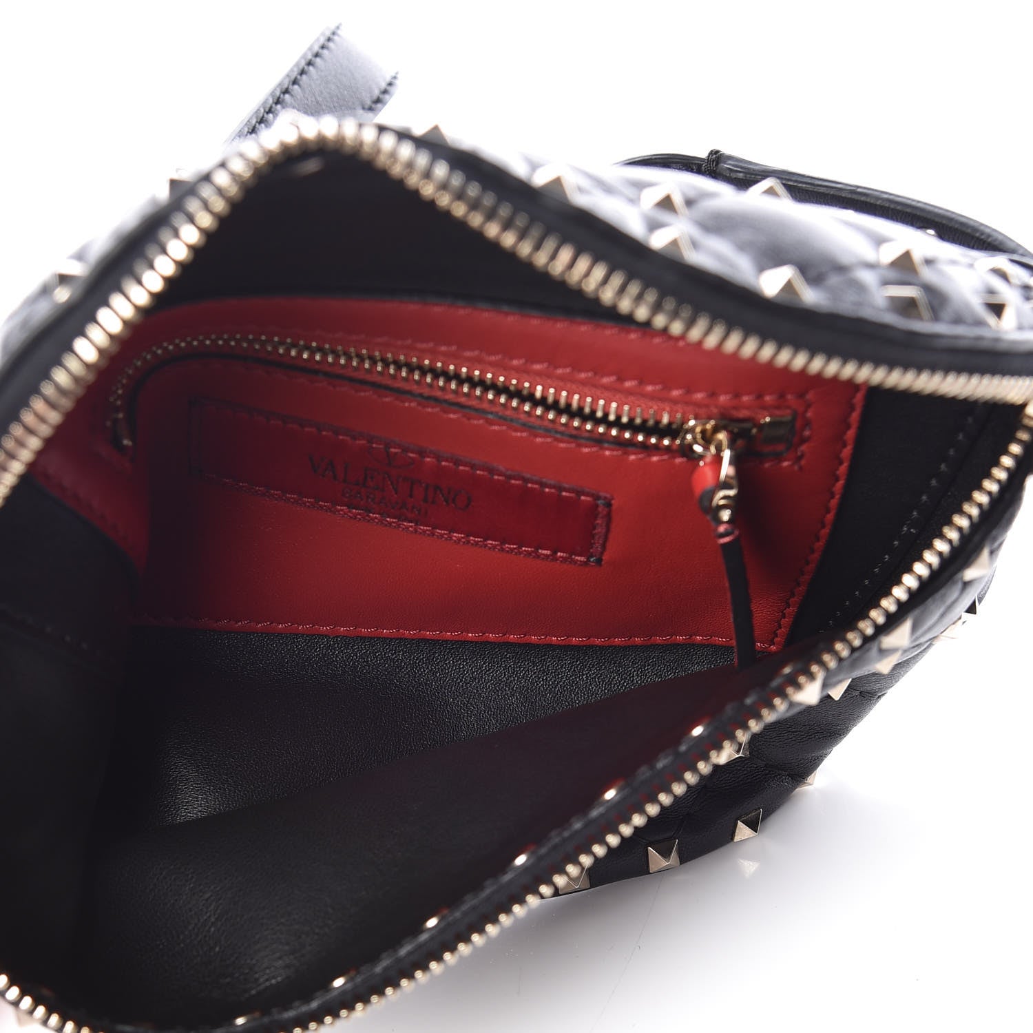 Valentino Garavani Lambskin Rockstud Spike Belt Bag Black 5 of 8