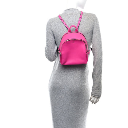 MCM Calfskin Mini Duchess Polke Studs Backpack Electric Pink 2 of 10