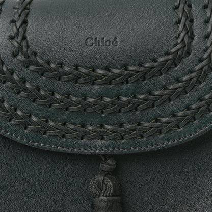 Chloe Calfskin Braided Medium Hudson Shoulder Bag Silver Blue 7 of 10