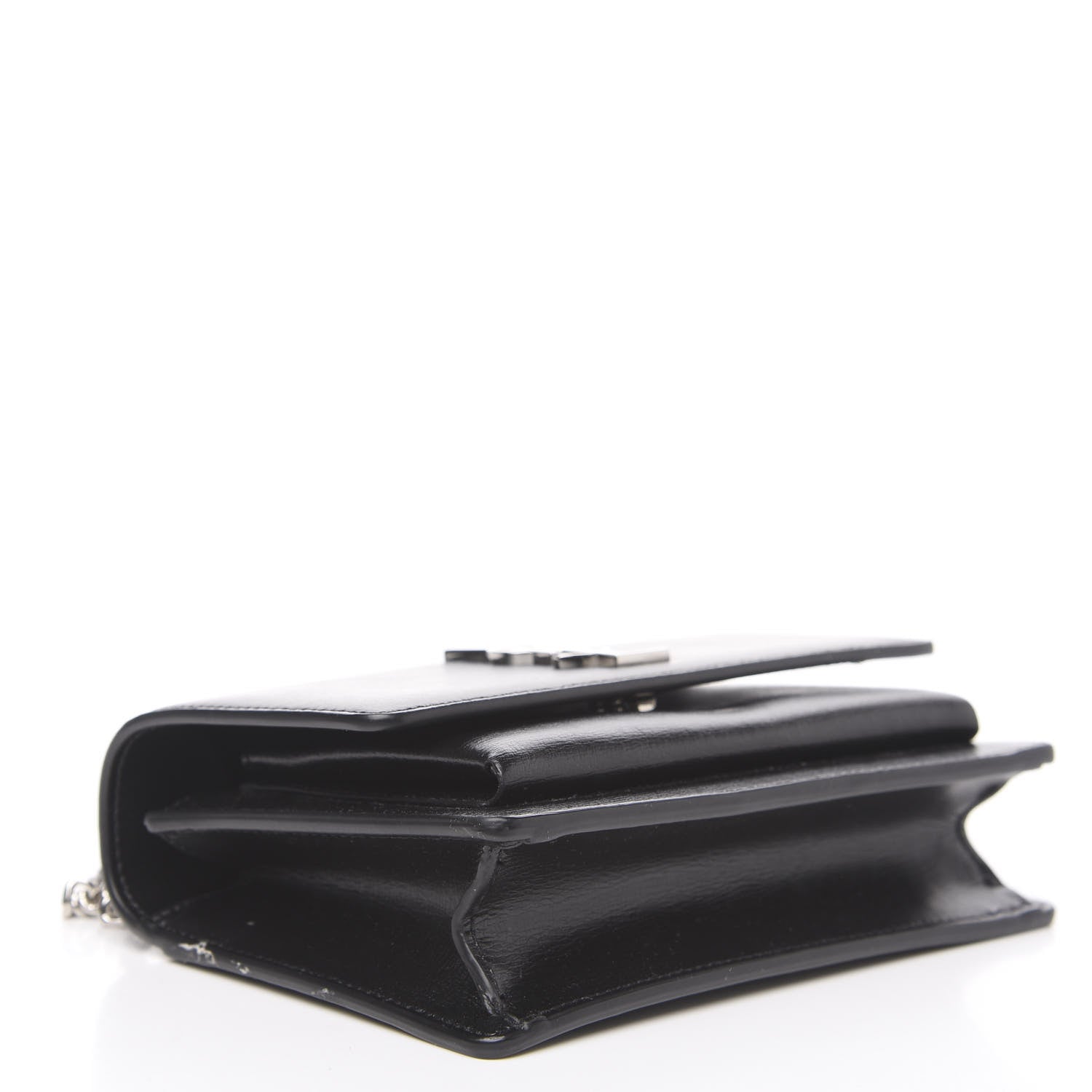 Saint Laurent Calfskin Monogram Sunset Chain Wallet Black 3 of 9