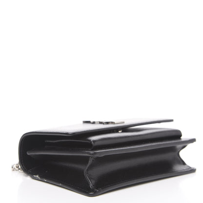 Saint Laurent Calfskin Monogram Sunset Chain Wallet Black 3 of 9