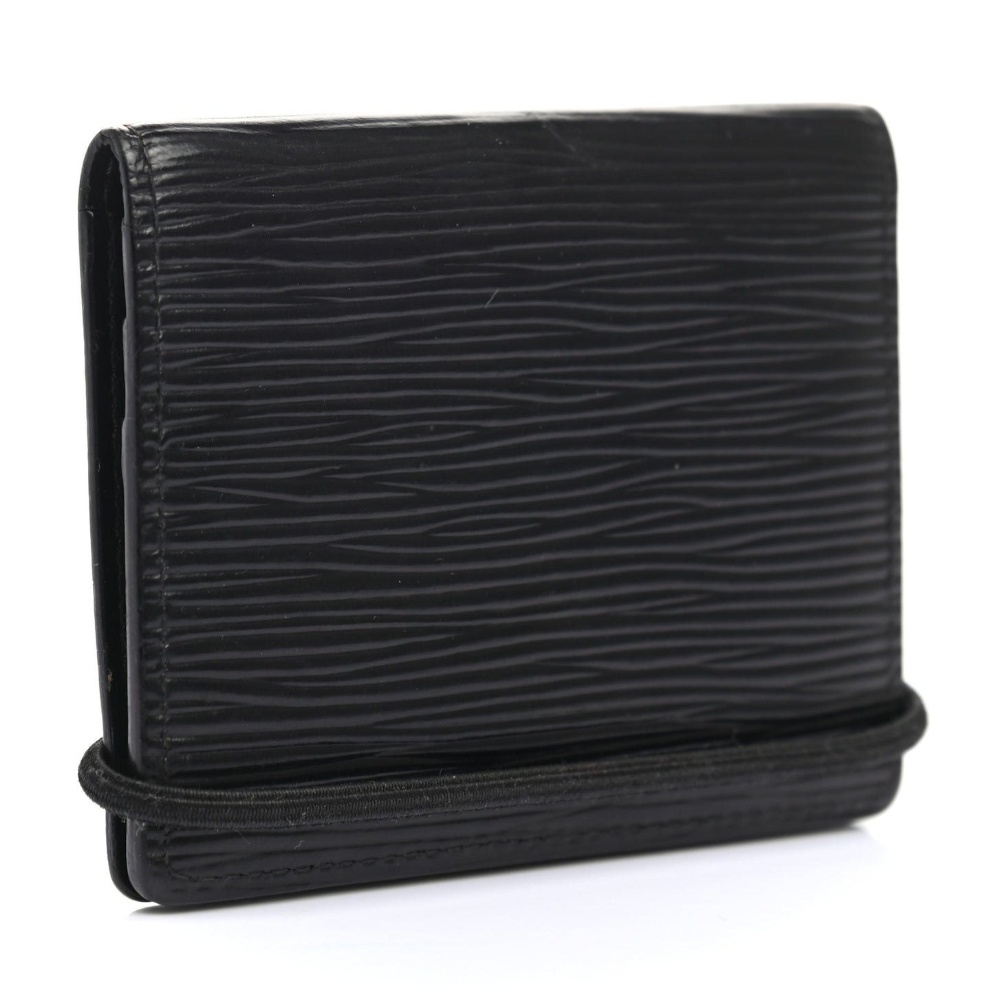 Epi Porte Monnaie Elastique Wallet Black