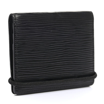 Louis Vuitton Epi Porte Monnaie Elastique Wallet Black 3 of 7