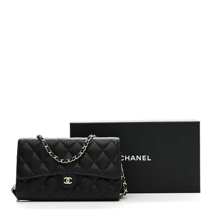 Chanel Caviar Quilted Phone Holder Wallet on Removable Chain Black 13 of 13