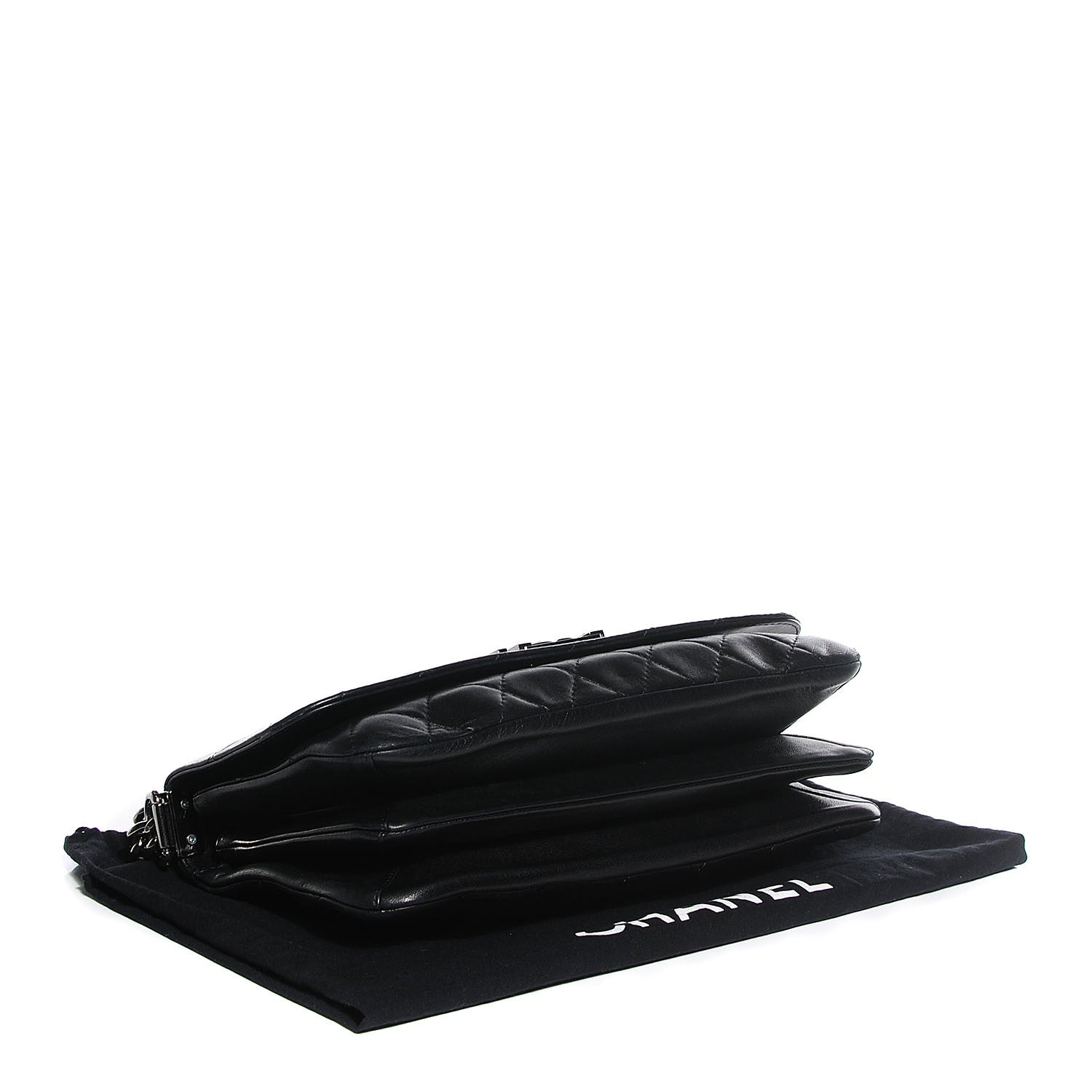 Chanel Lambskin Quilted Soft Boy Flap Black 4 of 9