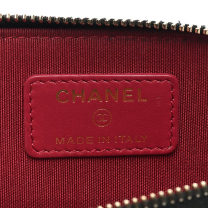 Chanel Lambskin Quilted Chanel 19 Zip Card Holder Wallet Black 5 of 6