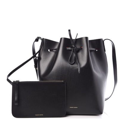Mansur Gavriel Vegetable Tanned Calfskin Bucket Bag Black Flamma 3 of 12