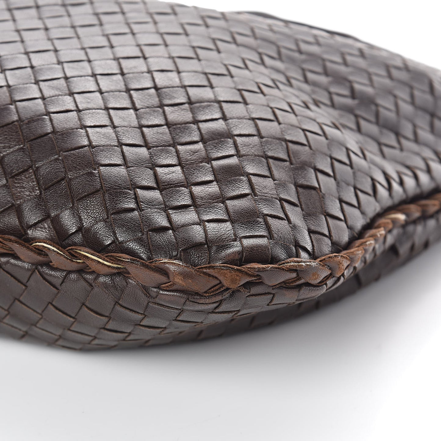 Nappa Intrecciato Medium Veneta Hobo Ebano
