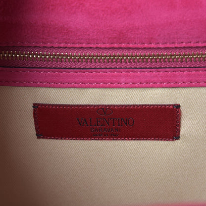 Valentino Garavani Patent Large Glam Lock Rockstud Flap Cyclamin 6 of 6