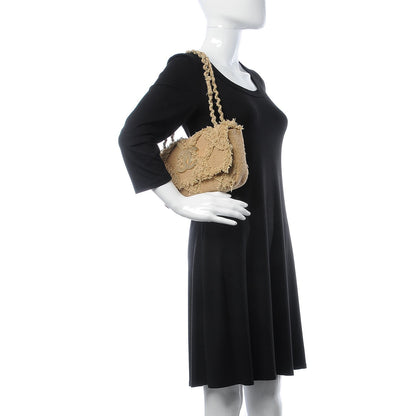 Chanel Tweed Nature Medium Single Flap Dark Beige 2 of 8